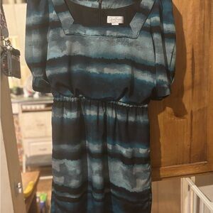 Jessica Simpson Elegant Black and Blue Dress